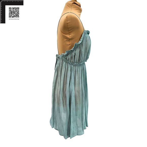 Free People Intimately (Medium) Jolene Light Blue Mini Slip Dress - Picture 6 of 10